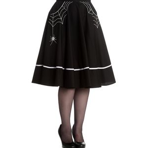 Hell Bunny Miss Muffet Black Spider Skirt